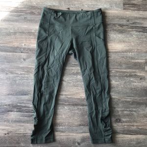 Olive green lululemon Capri leggings